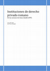 Research paper thumbnail of Apuntes Instituciones de Derecho Privado Romano (2013-2014)