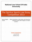 Research paper thumbnail of sport law