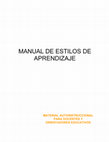 Research paper thumbnail of Manual de estilos de aprendizaje