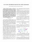 Research paper thumbnail of A new sensor self-calibration framework from velocity measurements