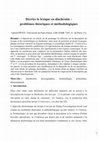 Research paper thumbnail of Décrire le lexique en diachronie : problèmes théoriques et méthodologiques