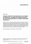 Research paper thumbnail of L'Impact Combiné de la Jurisprudence de la Haye et de Strasbourg: Les Juges de Lausanne Devraient-ils Revoir Leur Jurisprudence en Matière d'Immunités d'Exécution?