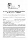 Research paper thumbnail of Las facetas de la psicopatía según la hare psychopathy checklist-revised y su confiabilidad