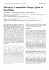 Research paper thumbnail of Bioenergy: A sustainable Energy Option for Rural India