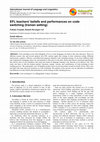 Research paper thumbnail of EFL teachers’ beliefs and performances on code switching (Iranian setting)