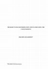 Research paper thumbnail of THE RIGHT TO SELF DETERMINATION AND ITS LIMITATION THE CASE OF KOSOVO