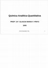 Research paper thumbnail of Profª Química Analítica Quantitativa