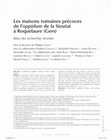 Research paper thumbnail of Les maisons romaines précoces de l'oppidum de La Sioutat à Roquelaure (Gers). Bilan des recherches récentes 