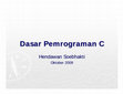 Research paper thumbnail of Dasar Dasar Pemrograman Pemrograman C C