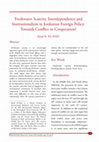 Research paper thumbnail of Freshwater Scarcity, Interdependence and Institutionalism in Jordanian Foreign Policy: Towards Conflict or Cooperation?