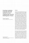 Research paper thumbnail of Learning Academic Language Through Science in Two Linguistically Diverse Kindergarten Classes