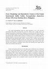 Research paper thumbnail of Ovary Morphology and Reproductive Features of the Female  Suckermouth Sailfin Catfish, Pterygoplichthys  disjunctivus (Weber 1991) from Marikina River, Philippines 