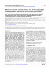 Research paper thumbnail of Effects of vacuum-assisted closure and Drotrecogin alpha on inflammatory markers in severe acute pancreatitis