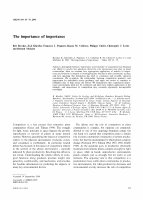 Research paper thumbnail of The importance of importance