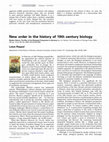 Research paper thumbnail of New order in the history of 19th century biology