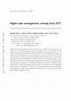 Research paper thumbnail of Higher spin entanglement entropy from CFT