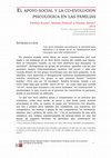 Research paper thumbnail of Ezama, Fontanil y Alonso (2014). El apoyo social y la co-evolución psicológica en las familias