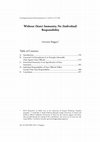 Research paper thumbnail of Without (State) Immunity, No (Individual) Responsibility