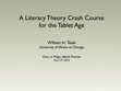 Research paper thumbnail of A Literacy Theory Crash Course for the Tablet Age