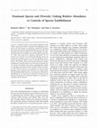 Research paper thumbnail of Dominant Species and Diversity: Linking Relative Abundance to Controls of Species Establishment