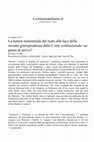 Research paper thumbnail of La natura ministeriale del reato alla luce della recente giurisprudenza della Corte costituzionale: un punto di arrivo?