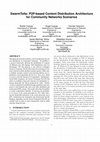 Research paper thumbnail of SwarmTella: P2P-based Content Distribution Architecture for Community Networks Scenarios