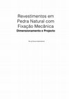 Research paper thumbnail of Revestimentos em Pedra natural com Fixaçao Mecânica–Dimensionamento e Projecto