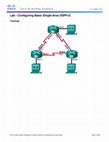 Research paper thumbnail of Lab -Configuring Basic Single-Area OSPFv2