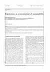 Research paper thumbnail of Ergonomics as a missing part of sustainability