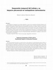 Research paper thumbnail of Suspensión temporal del trabajo y su impacto psicosocial en trabajadores universitarios