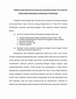 Research paper thumbnail of PERWUJUDAN KEPASTIAN HUKUM DALAM PENGATURAN TATA URUTAN PERATURAN PERUNDANG