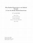 Research paper thumbnail of Why Radical Enactivism is not Radical Enough: A Case for Really Radical Enactivism