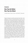 Research paper thumbnail of Introduction: "More than THE Method, More than One Method"