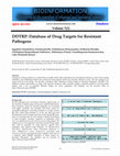 Research paper thumbnail of Database Volume 7(2) DDTRP: Database of Drug Targets for Resistant Pathogens