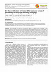 Research paper thumbnail of On the contribution of Iranian EFL teachers' sense of plausibility to language teaching pedagogy