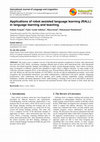 Research paper thumbnail of Applications of robot assisted language learning (RALL) in language learning and teaching