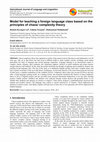 Research paper thumbnail of Model for teaching a foreign language class based on the principles of chaos/ complexity theory