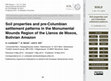 Research paper thumbnail of Soil properties and pre-Columbian settlement patterns in the Monumental Mounds Region of the Llanos de Moxos, Bolivian Amazon