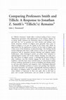 Research paper thumbnail of Comparing Professors Smith and Tillich: A Response to Jonathan Z. Smith’s “Tillich(’s) Remains”