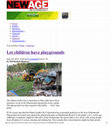 Research paper thumbnail of Let Children Have Playground 