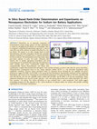 Research paper thumbnail of In Silico Based Rank-Order Determination and Experiments on Nonaqueous Electrolytes for Sodium Ion Battery Applications