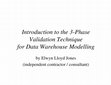 Research paper thumbnail of Introduction to the 3-Phase Validation Technique for Data Warehouse Modelling