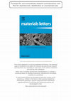 Research paper thumbnail of Materials Letters 92 (2013) 413–416