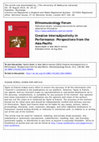 Research paper thumbnail of Creative Intersubjectivity in Performance: Perspectives from the Asia-Pacific  