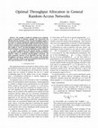 Research paper thumbnail of Optimal Throughput Allocation in General Random-Access Networks