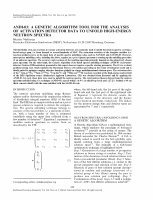 Research paper thumbnail of ANDI-03: a Genetic Algorithm Tool for the Analysis of Activation Detector Data to Unfold High-Energy Neutron Spectra