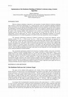 Research paper thumbnail of Optimisation of the Radiation Shielding of Medical Cyclotrons using a Genetic Algorithm