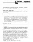 Research paper thumbnail of Polymer-layered silicate nanocomposites, preparation and properties