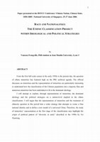 Research paper thumbnail of FRANGVILLE Vanessa, "Race and Nationalities: The Ethnic Classification Project  within Ideological and Political Strategies", conference paper