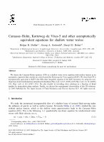 Research paper thumbnail of Camassa-Holm, Korteweg-de Vries-5 and other asymptotically equivalent equations for shallow water waves